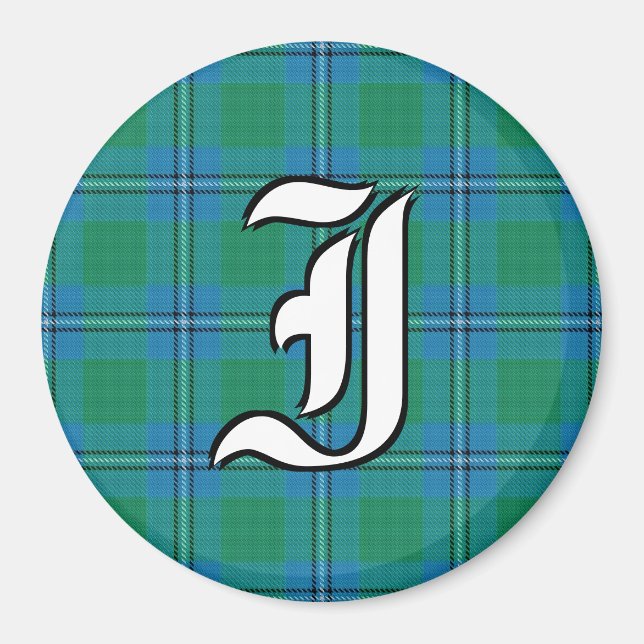 Clan Irvine Irwin Tartan Plaid Accents Magnet (Front)