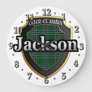 Clan Jackson Tartan Scottish Dream Clock