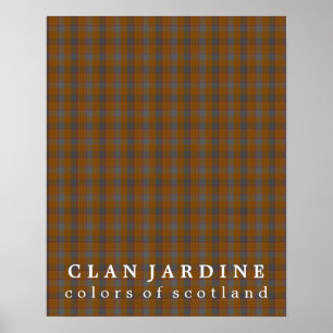 Clan Jardine Colours of Scotland Tartan Poster