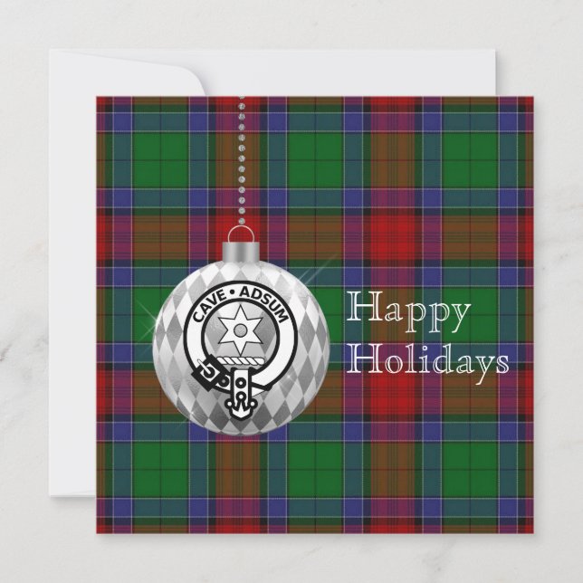Clan Jardine Ornament Personalised Flat Holiday (Front)