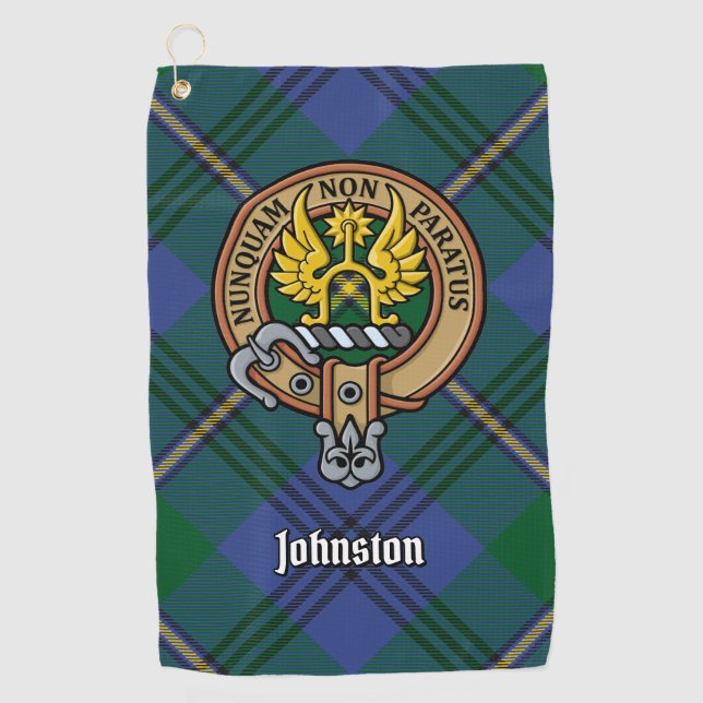 Clan Johnston Crest Golf Towel (Front)