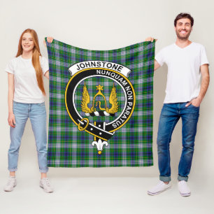 Clan Johnston Dress Tartan Plaid Fleece Blanket