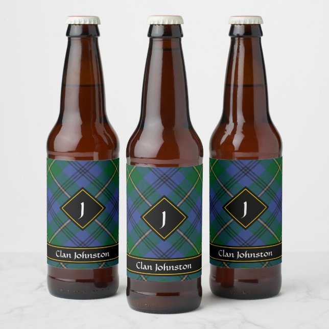 Clan Johnston Tartan Beer Bottle Label (Bottles)