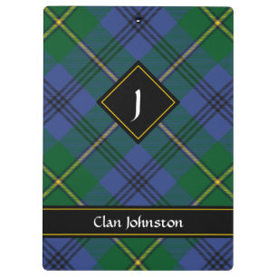 Clan Johnston Tartan Clipboard