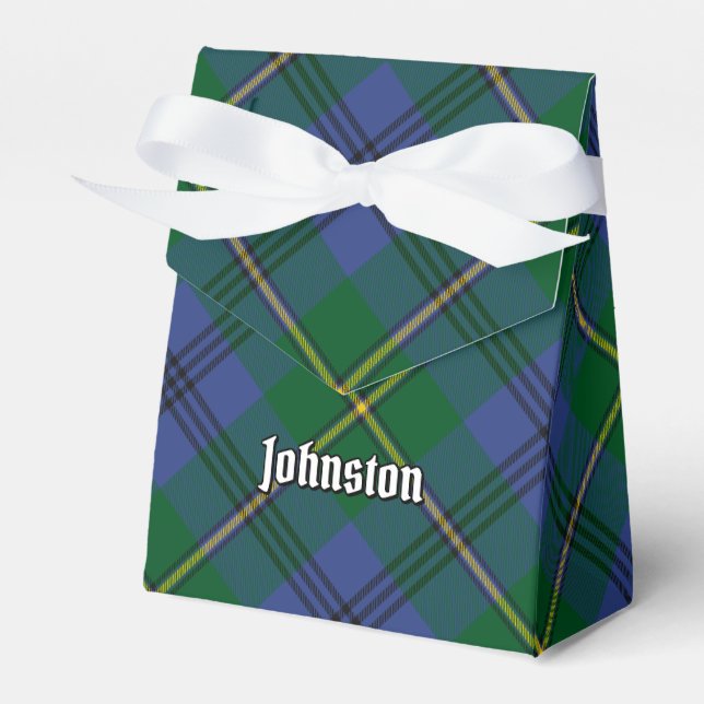Clan Johnston Tartan Favour Box (Front Side)