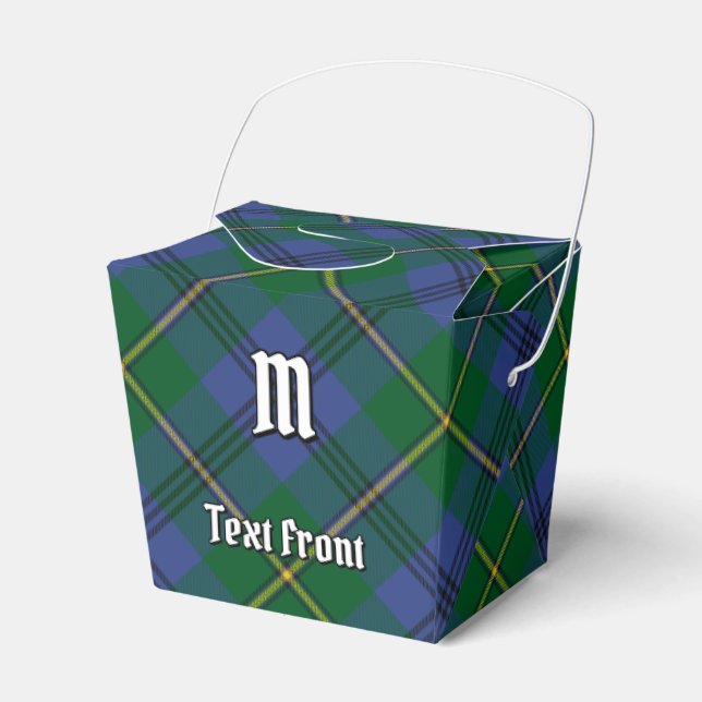 Clan Johnston Tartan Favour Box (Front Side)