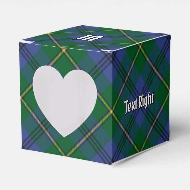 Clan Johnston Tartan Favour Box (Front Side)