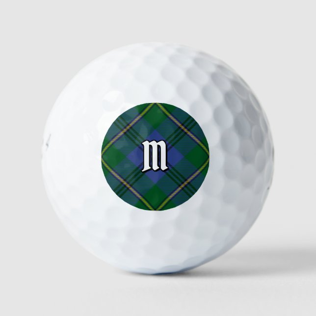 Clan Johnston Tartan Golf Balls (Front)