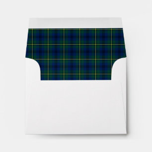 Clan Johnston Tartan Green and Royal Blue Plaid Envelopes