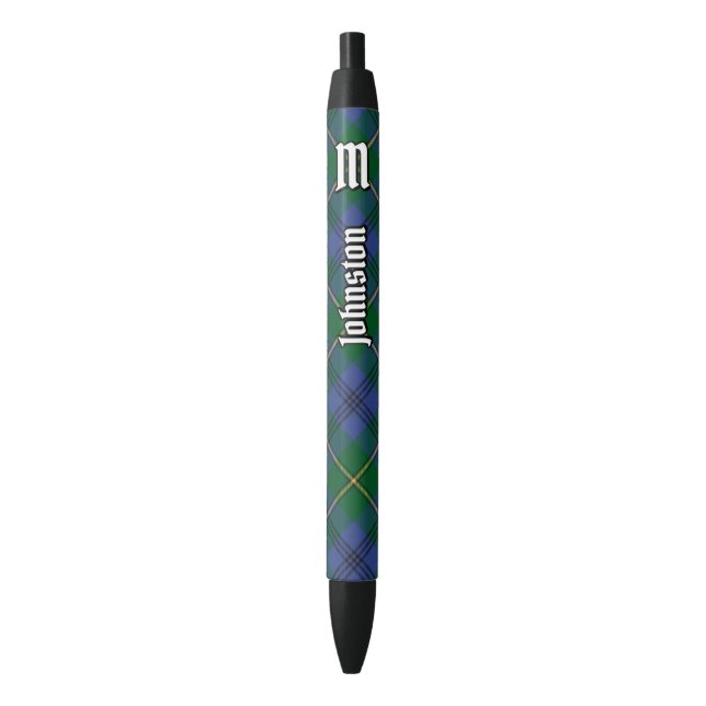 Clan Johnston Tartan Ink Pen (Front Vertical)