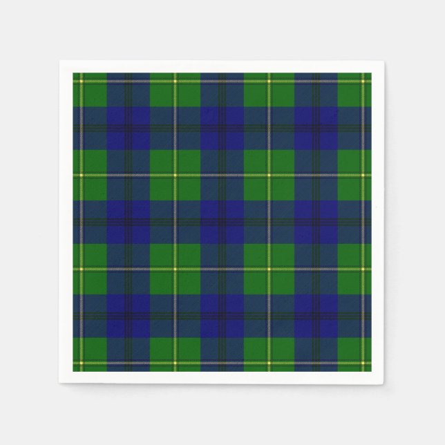 Clan Johnston Tartan Napkin (Front)