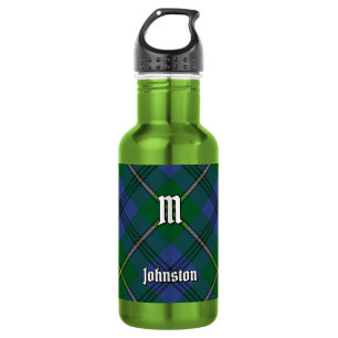Clan Johnston Tartan Stainless Steel Water Bottle