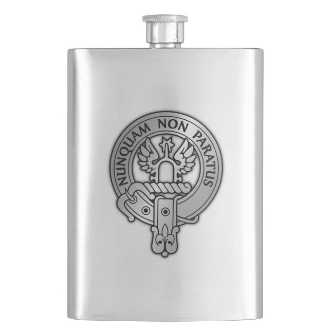 Clan Johnstone Crest Hip Flask (Front)