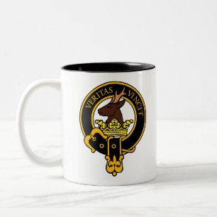 Clan Keith badge -roebuck Two-Tone Coffee Mug