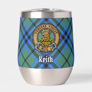 Clan Keith Crest over Tartan
