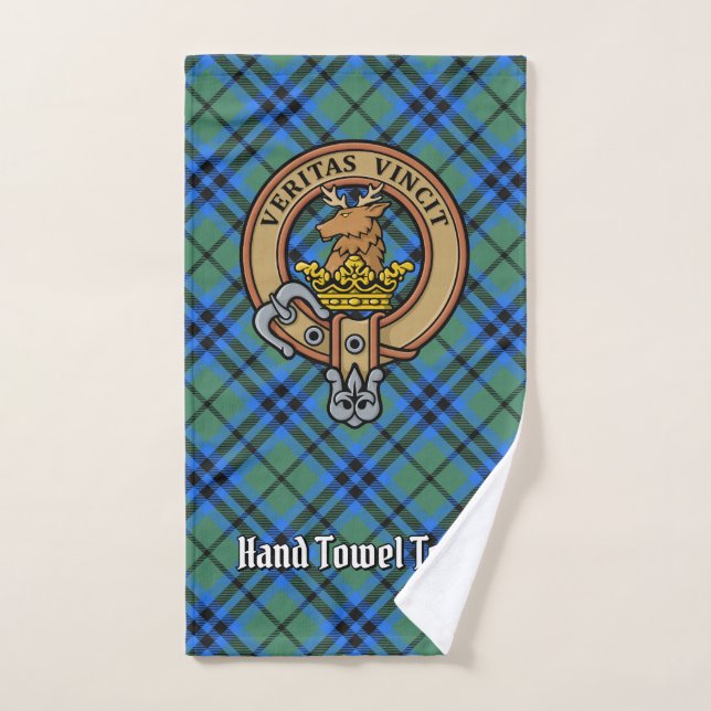 Clan Keith Crest over Tartan Bath Towel Set (Hand Towel)