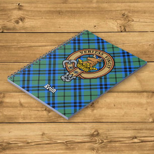 Clan Keith Crest over Tartan Notebook