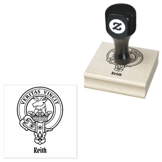 Clan Keith Crest Rubber Stamp (Stamped)