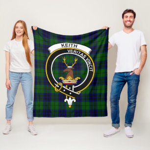 Clan Keith Modern Tartan Plaid Fleece Blanket