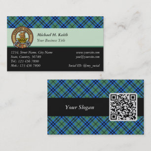Clan Keith Tartan Business Card