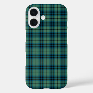 Clan Keith Tartan Light Green and Blue Plaid iPhone 16 Case