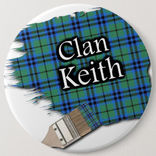 Clan Keith Tartan Paint Brush 6 Cm Round Badge