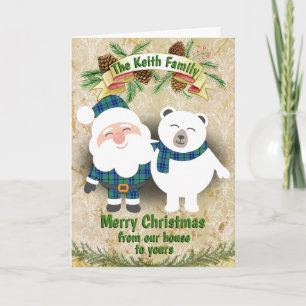 Clan Keith Tartan Plaid Christmas Holiday Card