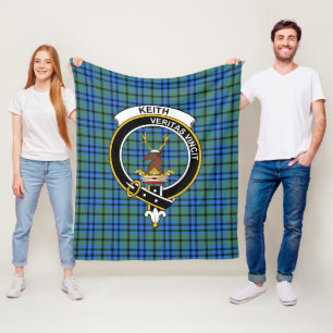 Clan Keith Tartan Plaid Fleece Blanket