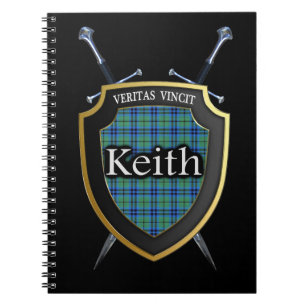 Clan Keith Tartan Shield & Swords Notebook