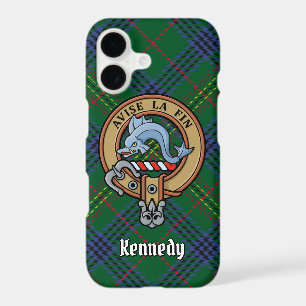 Clan Kennedy Crest over Tartan