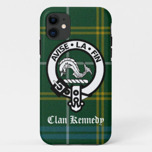 Clan Kennedy Crest Tartan iPhone 11 Case