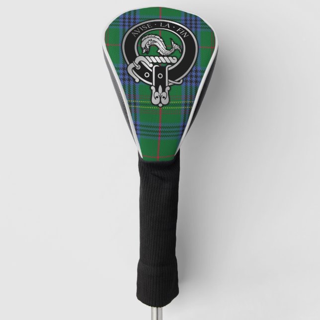 Clan Kennedy Crest & Tartan Golf Head Cover (Front)