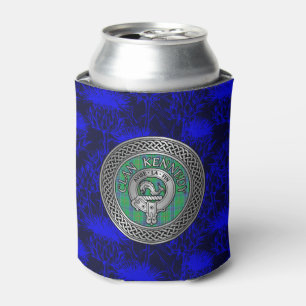 Clan Kennedy Crest & Tartan Knot Can Cooler