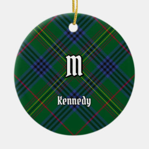 Clan Kennedy Tartan Ceramic Tree Decoration