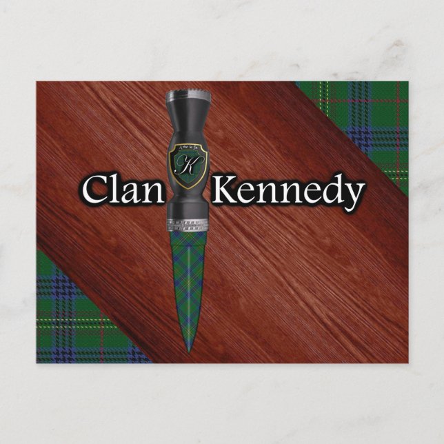 Clan Kennedy Tartan Sgian Dubh Blade Postcard (Front)