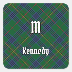 Clan Kennedy Tartan Square Sticker