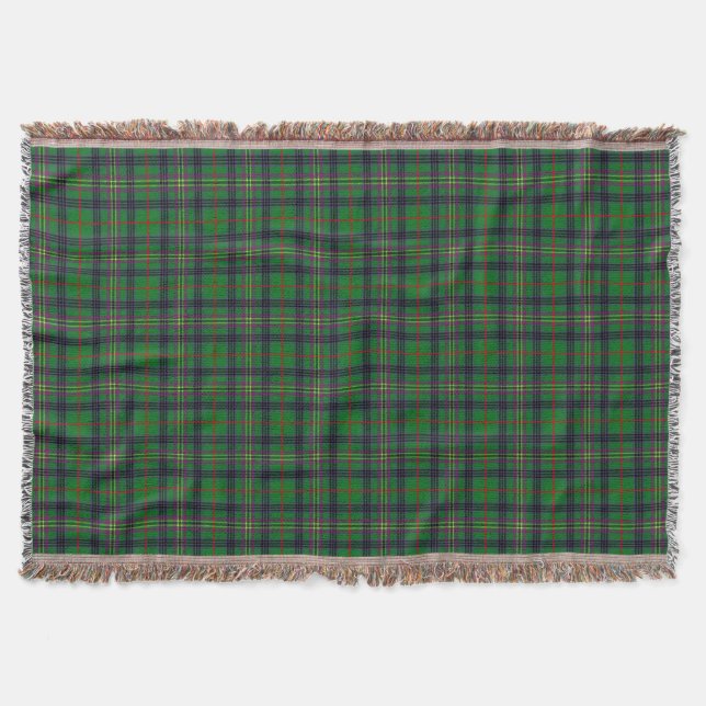 Clan Kennedy Tartan Throw Blanket (Front)