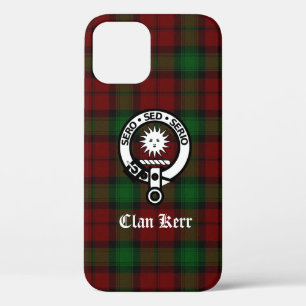 Clan Kerr Crest Badge Tartan iPhone 12 Case