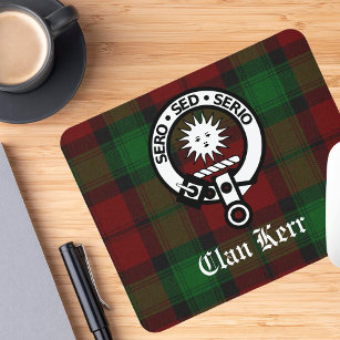 Clan Kerr Crest Badge Tartan Mouse Mat