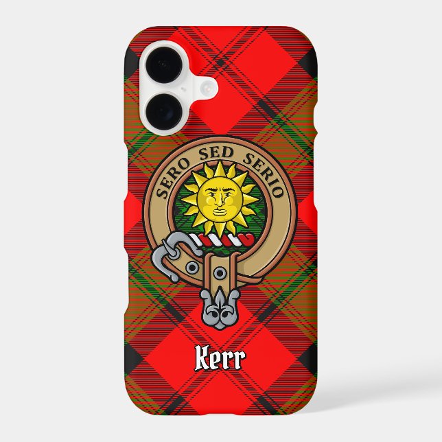 Clan Kerr Crest over Tartan (Back)