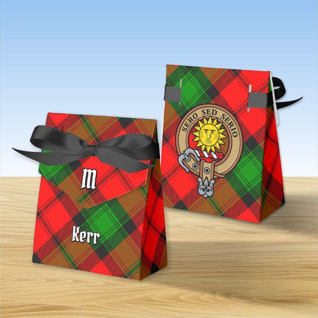 Clan Kerr Crest over Tartan Favour Box (Creator Uploaded)