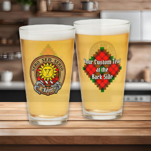 Clan Kerr Crest over Tartan Glass