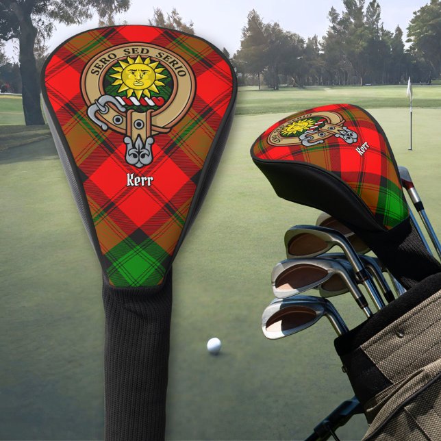 Clan Kerr Crest over Tartan Golf Head Cover (Creator Uploaded)