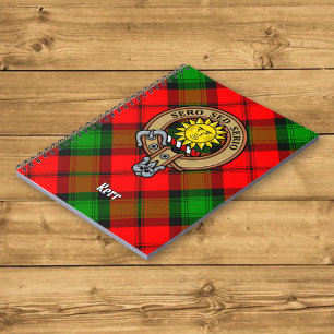 Clan Kerr Crest over Tartan Notebook