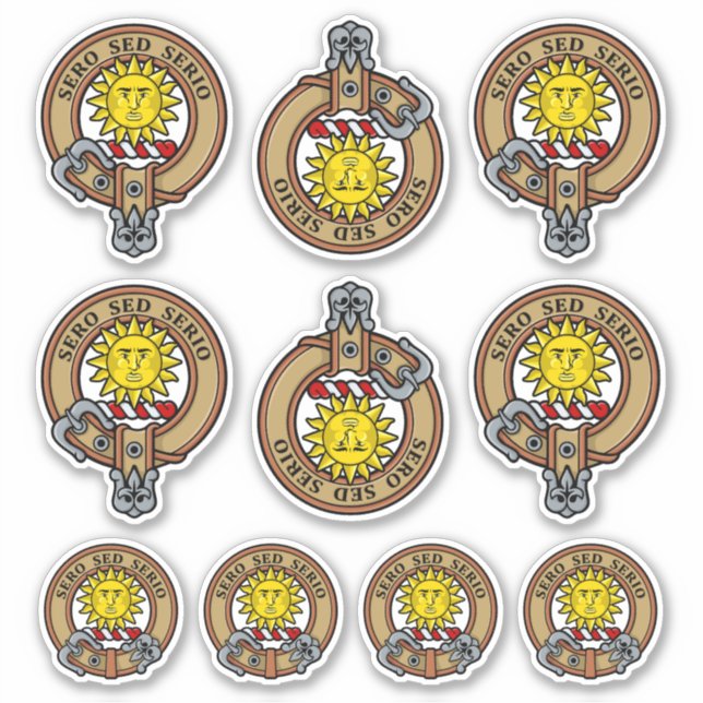 Clan Kerr Crest Sticker Set (Front)