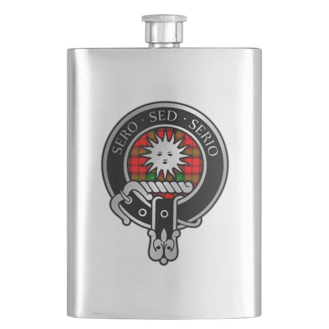 Clan Kerr Crest & Tartan Flask (Front)