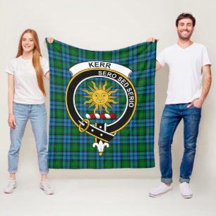Clan Kerr Hunting Tartan Plaid Fleece Blanket