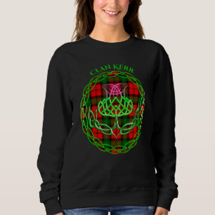 Clan Kerr Scottish Tartan Celtic Thistle Sweatshirt