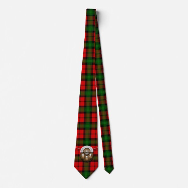 Clan Kerr Tartan And Sporran Tie (Front)