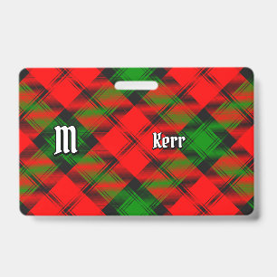Clan Kerr Tartan ID Badge